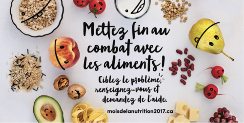 LE MOIS DE MARS, C’EST LE MOIS DE LA NUTRITION 2017